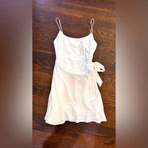 White Wrap Mini Dress